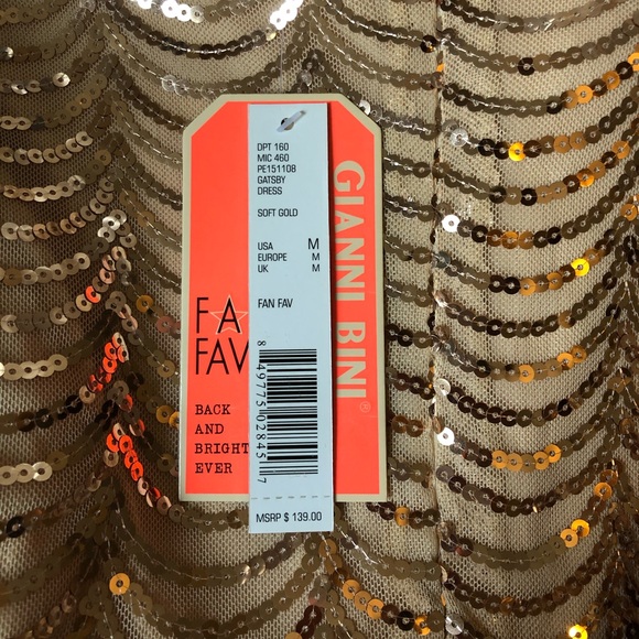 Gianni Bini Gatsby Dress in Soft Gold - Picture 5 of 8